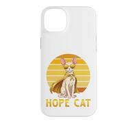 Hope Cat Cornish Rex Yellow Ribbon Childhood Cancer Support Case for iPhone 14 Plus