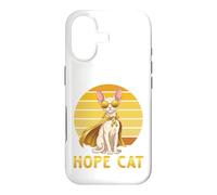 Hope Cat Cornish Rex Yellow Ribbon Childhood Cancer Support Case for iPhone 17