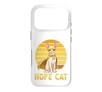 Hope Cat Cornish Rex Yellow Ribbon Childhood Cancer Support Case for iPhone 17 Pro