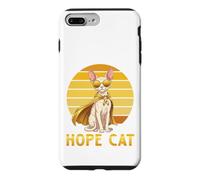 Hope Cat Cornish Rex Yellow Ribbon Childhood Cancer Support Case for iPhone 7 Plus/8 Plus