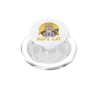 Hope Cat Maine Coon Yellow Ribbon Childhood Cancer Awareness PopSockets PopGrip for MagSafe