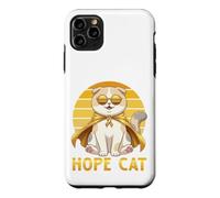 Hope Cat Scottish Fold Yellow Ribbon Childhood Cancer Help Case for iPhone 11 Pro Max