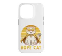 Hope Cat Scottish Fold Yellow Ribbon Childhood Cancer Help Case for iPhone 14 Pro