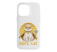 Hope Cat Scottish Fold Yellow Ribbon Childhood Cancer Help Case for iPhone 14 Pro Max