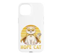 Hope Cat Scottish Fold Yellow Ribbon Childhood Cancer Help Case for iPhone 15