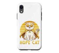 Hope Cat Scottish Fold Yellow Ribbon Childhood Cancer Help Case for iPhone XR