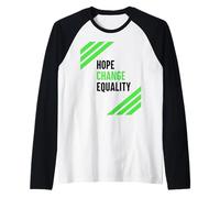 Hope Change Equality - Vote Green Positive Change Message Raglan Baseball Tee