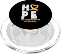 Hope Childhood Cancer Warriors Gold Ribbon Awareness PopSockets PopGrip for MagSafe