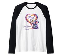 Hope Dravet Syndrome Awareness Elephant Purple Courage Raglan Baseball Tee