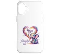 Hope Elephant fibromyalgia Awareness Ribbon Case for iPhone 16 Plus