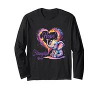 Hope Elephant Fibromyalgia Awareness Ribbon Long Sleeve T-Shirt