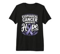 Hope Esophageal Cancer Awareness Ribbon Support Premium T-Shirt