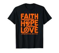 Hope Faith Love Multiple Sclerosis Awareness Value Graphic T-Shirt