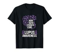 Hope Faith Strength Cure - Lupus Warrior Support T-Shirt