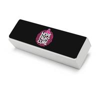 Hope Fight Breast Cancer Funny Glasses Case Hard Shell Eyeglasses Case Protector with Cleaning Cloth for Women Men