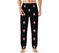 Hope Fight Breast Cancer Men's Pajama Pants Lightweight Pjs Bottoms Lounge Pants Sleepwear Soft