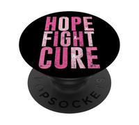 Hope Fight Cure Breast Cancer Awareness Design PopSockets Adhesive PopGrip