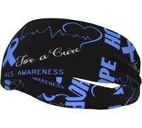 Hope for A Cure ALS Awareness Sports Headband Unisex Sweatband for Running