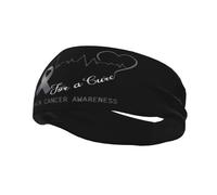 Hope for A Cure Brain Cancer Awareness Headbands Men Women Non Slip Wicking Sports Sweatband for Gym Basketball Yoga Hairbands