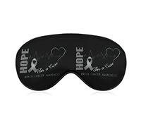Hope for A Cure Brain Cancer Awareness Sleep Masks Eye Cover Blackout with Adjustable Elastic Strap Night Blindfold for Women Men Yoga Travel Nap