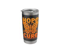 Hope for a Cure Multiple Sclerosis Awareness Butterfly Stainless Steel Insulated Tumbler