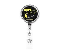 Hope for A Cure Obesity Awareness Heavy Duty Metal Badge Holder Reel, Retractable Badge Holder with Belt Clip for Key Name Card Holder Employee Teacher