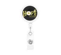 Hope for A Cure Sarcoma Cancer Awareness Flower Retractable Badge Holder Bulk ConvenientBadge Reels Badge Clip for NurseTeacher Student Office Staff Name Tag