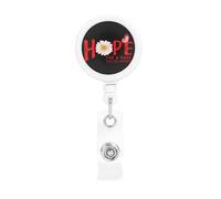 Hope for A Cure Sickle Cell Awareness Flower Retractable Badge Holder Bulk ConvenientBadge Reels Badge Clip for NurseTeacher Student Office Staff Name Tag