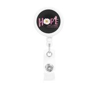 Hope for A Cure Uterine Cancer Awareness Flower Retractable Badge Holder Bulk ConvenientBadge Reels Badge Clip for NurseTeacher Student Office Staff Name Tag