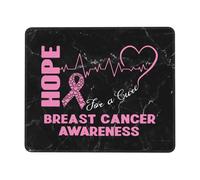 Hope For A Curing Breast Cancer Awareness Mouse Mat Rubber Base Mousepads Soft Mouse Pads For Work Computer Home 25X30Cm