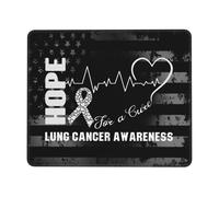 Hope For A Curing Lung Cancer Awareness Mouse Mat Smooth Mousepad Portable Mouse Pads For Laptop Computer Office 25X30Cm