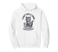 Hope For The Best Coffee Cat Morning Caffeine Lover Grumpy Pullover Hoodie