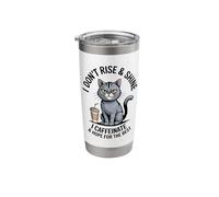 Hope for The Best Coffee Cat Morning Caffeine Lover Grumpy Stainless Steel Insulated Tumbler
