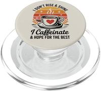 Hope For The Best Coffee Morning Caffeine Lover Sunset PopSockets PopGrip for MagSafe