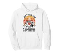 Hope For The Best Coffee Morning Caffeine Lover Sunset Pullover Hoodie