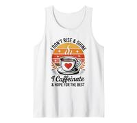 Hope for The Best Coffee Morning Caffeine Lover Sunset Tank Top