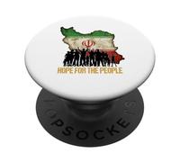 Hope For The People of Iran - Love Peace Freedom Flag PopSockets Adhesive PopGrip