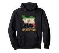 Hope For The People of Iran - Love Peace Freedom Flag Pullover Hoodie