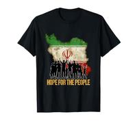 Hope for The People of Iran - Love Peace Freedom Flag T-Shirt