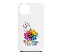 Hope Grows In Every Color Cancer Ribbon Flower Case for iPhone 13