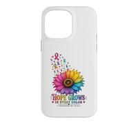 Hope Grows In Every Color Cancer Ribbon Flower Case for iPhone 14 Pro Max