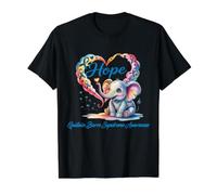 Hope Guillain Barre Syndrome Awareness Elephant Value Graphic T-Shirt, Men, Black, S