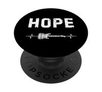 Hope Guitar Heartbeat Music Guitarist Retro Vintage PopSockets Adhesive PopGrip