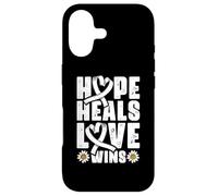 Hope Heals Love Wins - Lung cancer awareness Case for iPhone 17