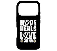 Hope Heals Love Wins - Lung cancer awareness Case for iPhone 17 Pro