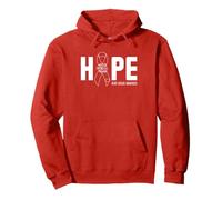 Hope Heart Disease Awareness Month Go Red Ribbon Pullover Hoodie