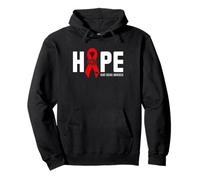 Hope Heart Disease Awareness Month Go Red Ribbon Pullover Hoodie