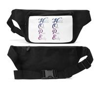 Hope Hold On Pain Ends Unisex Waist Bag Black