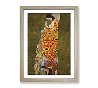 Hope Ii By Gustav Klimt Classic Painting Framed Print | A3 Oak Framed Wall Art | Ready to Hang | Classic Historical Picture | Living Room Bedroom Lounge Office