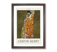 Hope Ii By Gustav Klimt Exhibition Museum Painting Framed Wall Art Print, Ready to Hang Picture for Living Room Bedroom Home Office Décor, Walnut A4 (34 x 25 cm)